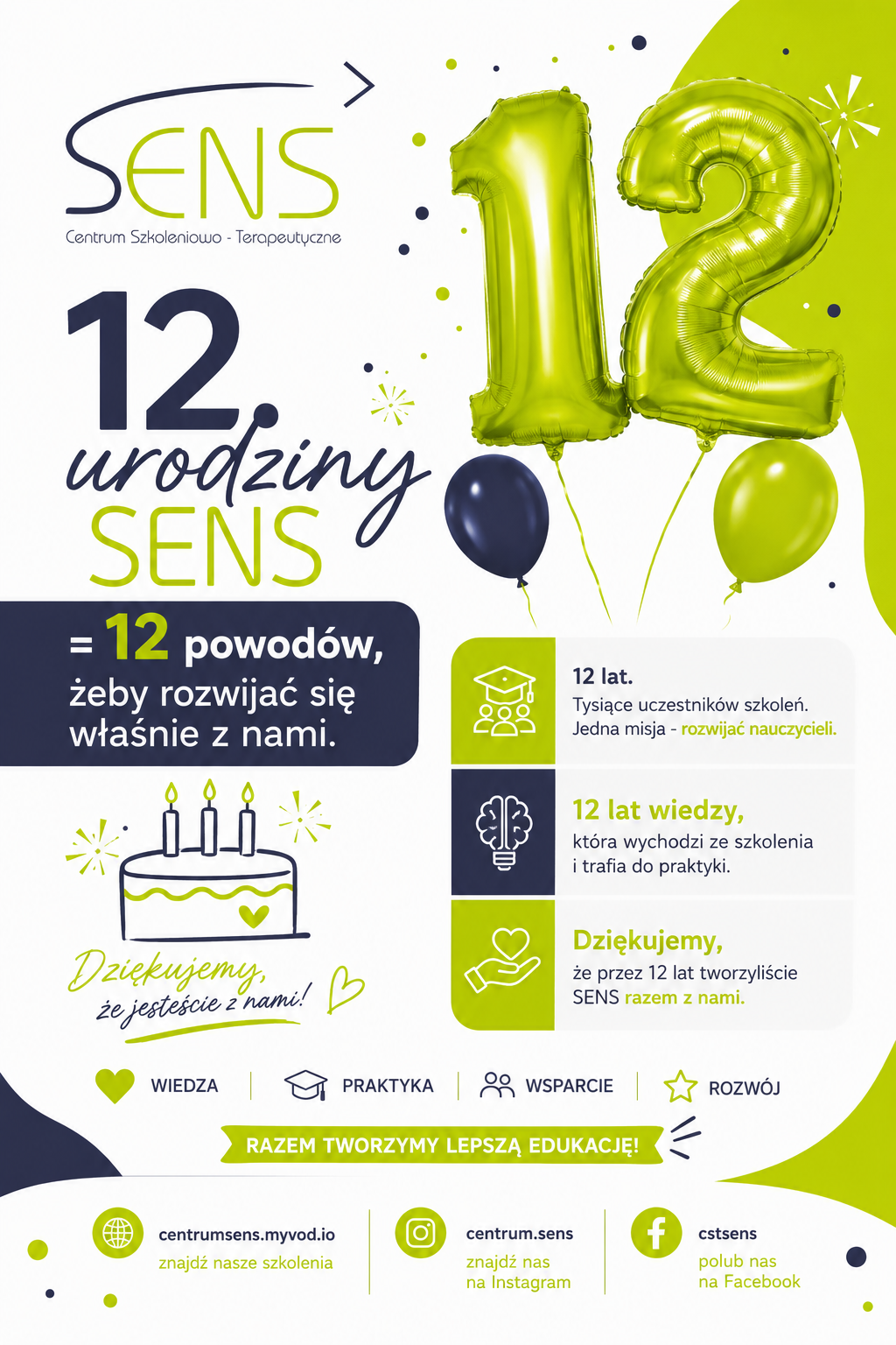 12. URODZINY SENS = 12 POWOD&Oacute;W, ŻEBY ROZWIJAĆ SIĘ WŁAŚNIE Z NAMI!